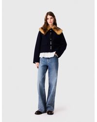 Maje - Short Double-Faced Coat - Lyst