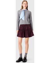 Maje - Removable Poplin Collar Jumper - Lyst