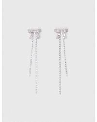Maje - Rhinestone Bow Earrings - Lyst