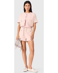 Maje - Short-Sleeved Tweed Jacket - Lyst