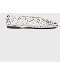 Maje - Perforated Leather Ballet Flats - Lyst