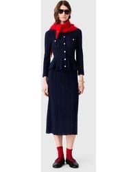 Maje - Knit Dress With Peplum Waist - Lyst