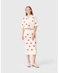 Maje - Embroidered Linen And Silk Shirt - Lyst