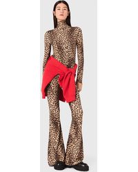 Maje - Leggings Mit Leopardenmuster - Lyst
