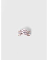 Maje - Two-Tone Rhinestone Ring - Lyst