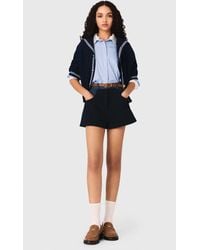 Maje - Tweed Shorts With Denim Details - Lyst