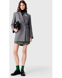 Maje - Mid-Length Wool Blend Coat - Lyst