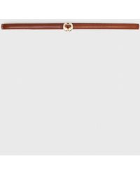 Maje - Slim Smooth Leather Logo Belt - Lyst
