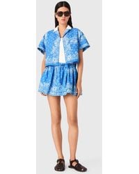 Maje - Contrast Collar Printed Shirt - Lyst
