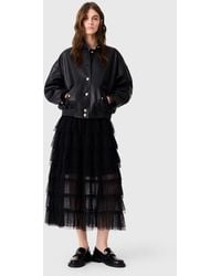 Maje - Tulle Midi Skirt - Lyst