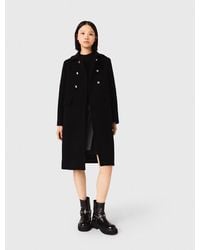 Maje - Long Wool Blend Coat - Lyst