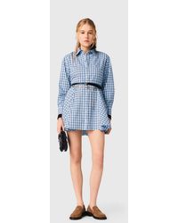 Maje - Rhinestone-Trim Cotton Shirt Dress - Lyst