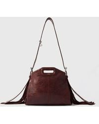 Maje - Miss M Mini Cracked Leather Bag - Lyst