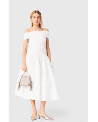 Maje - Rib Knit Bardot-Neck Top - Lyst