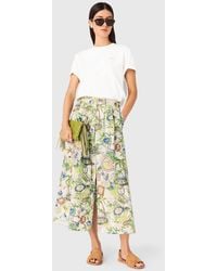 Maje - Printed Maxi Skirt With Shorts - Lyst