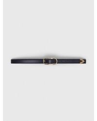 Maje - Double-Buckle Leather Belt - Lyst