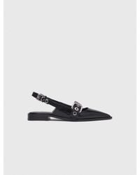 Maje - Flat Leather Strap Slingbacks - Lyst