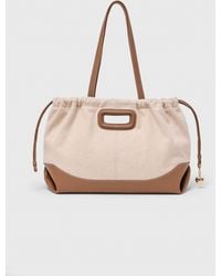 Maje - Milpli Canvas And Leather Tote Bag - Lyst