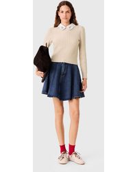 Maje - Removable Poplin Collar Jumper - Lyst