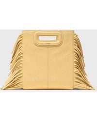Maje - Matte Crackled Leather M Mini Bag - Lyst