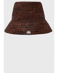 Maje - Colourful Natural Raffia Bucket Hat - Lyst