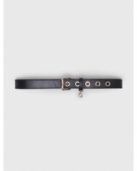 Maje - Leather Belt With Miss M Buckle - Lyst