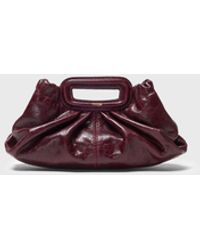 Maje - Milpli Mini Crackled Leather Clutch - Lyst
