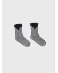 Maje - Cotton And Lace Socks - Lyst