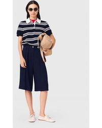 Maje - Striped Polo With Rhinestone Collar - Lyst