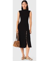 Maje - Ribbed Dress With Side Slit - Lyst
