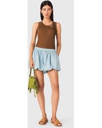 Maje - Chambray Balloon Skort - Lyst