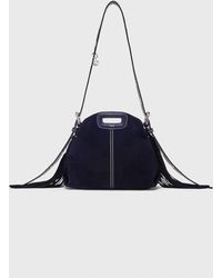 Maje - Topstitched Suede Mini Miss M Bag - Lyst