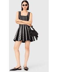 Maje - Short Jacquard Knit Dress - Lyst