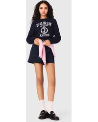 Maje - Round-Neck Slogan Jumper - Lyst