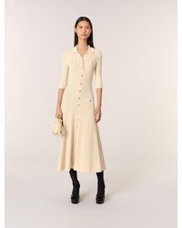 Maje - Robe Midi En Maille À Sequins - Lyst