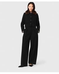 Maje - Short Jacket With Removable Collar - Lyst