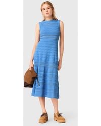 Maje - Pointelle Knit Maxi Dress - Lyst