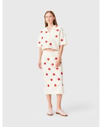 Maje - Embroidered Linen And Silk Shirt - Lyst