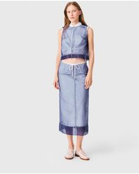Maje - Cotton And Removable Organza Skirt - Lyst