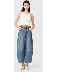 Maje - Crop Top With Lace Trim - Lyst