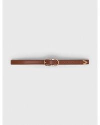 Maje - Double-Buckle Leather Belt - Lyst