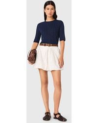 Maje - Round-Neck Rhinestone Jumper - Lyst
