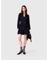 Maje - Short Pleated Dress - Lyst