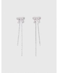 Maje - Rhinestone Bow Earrings - Lyst