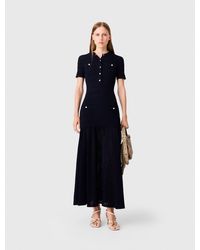 Maje - Pointelle Knit Maxi Dress - Lyst