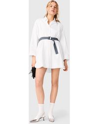 Maje - Shirt Dress With Contrast Belt - Lyst