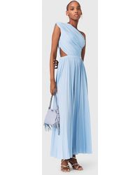 Maje - Asymmetrical Pleated Maxi Dress - Lyst