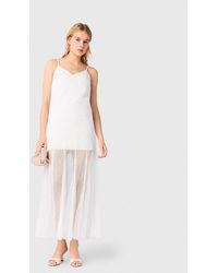 Maje - Taffeta And Lace Dress - Lyst