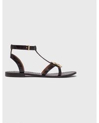 Maje - Sandales Plates En Cuir À Brides - Lyst