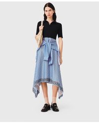 Maje - Layered-Effect Scarf Skirt Dress - Lyst